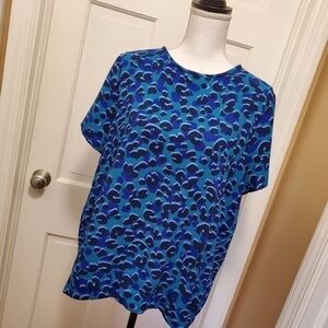 Stylus animal print blue/black ssleeve blo…